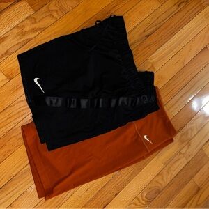 Nike Black & Rust Athletic Shorts Set